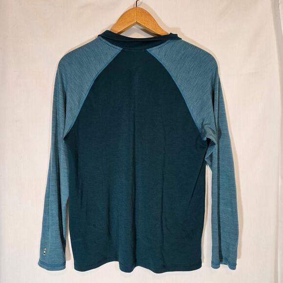 Smartwool Thermal 100% Merino Wool Baselayer Quarter Zip Womans 2X Teal Gorp - Picture 4 of 10